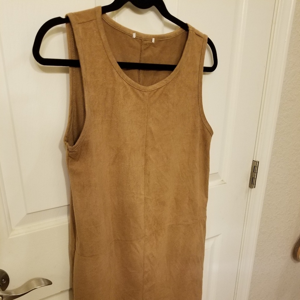 Faux suede dress,  size large